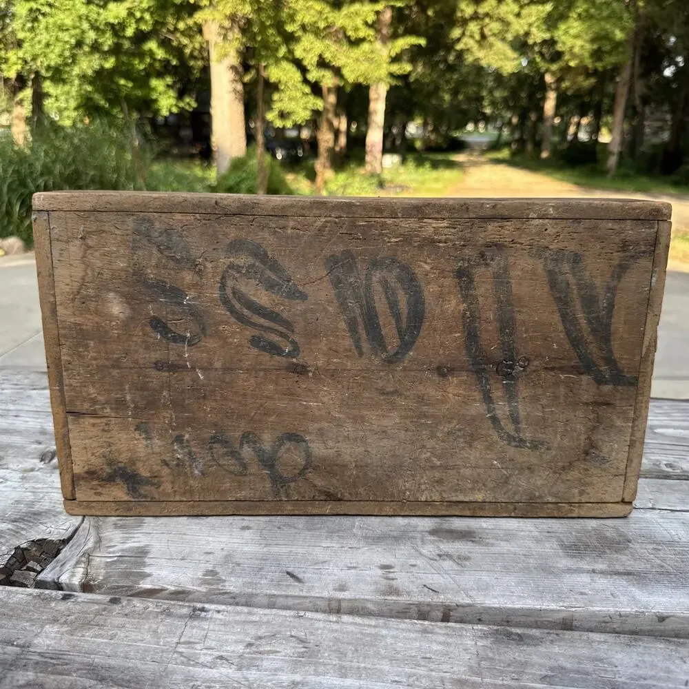 Vintage 6 Comp Wood Garden Tool Tote Caddy Toolbox Handmade Carpenters